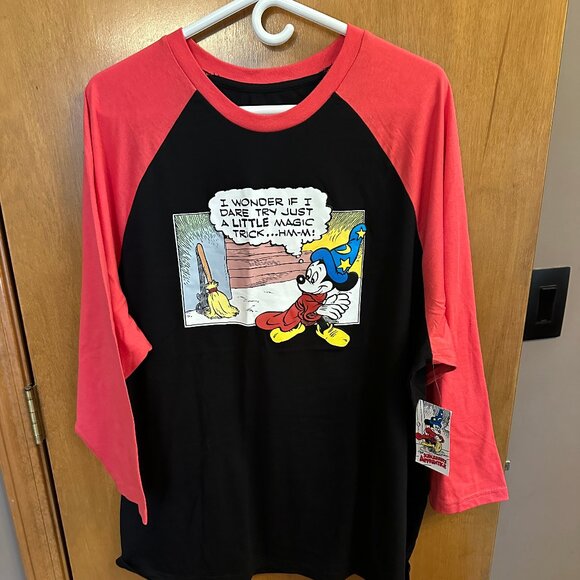 Mickeys of Glendale D23 Expo NWT Sorcerer’s Apprentice Unisex Long Sleeve Shirt - Picture 1 of 5